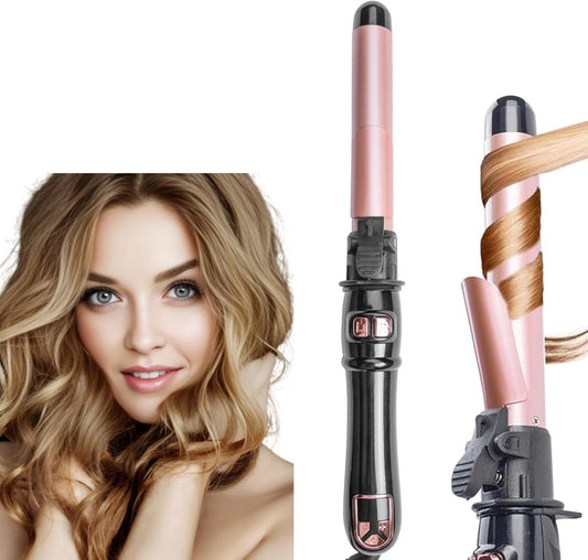 Automatic Curling Wand 28mm/1.1 inch Rotating Curling Iron with LED Display Fast Heating Wand for Short Long Hair Professional Hair Waver Styling Irons