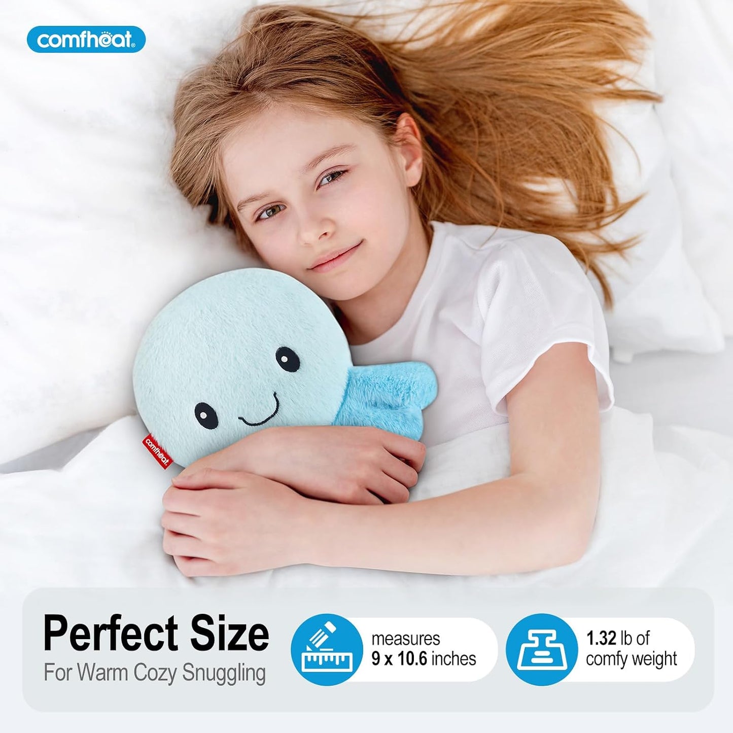 Octopus Microwave Heating Pad for Pain Relief, Unscented Microwavable Heating Pads for Cramps, Neck Shoulder, Muscles, Small Natural Heat Pack Moist Heat with Washable Cover