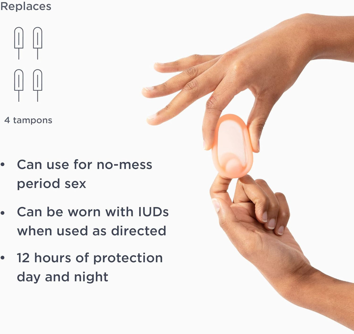 Saalt Menstrual Disc - Soft, Flexible, Reusable Medical-Grade - Removal Notch - Tampon Alternative - Made in USA - Lasts 10 Years (Sunset Coral, Small)