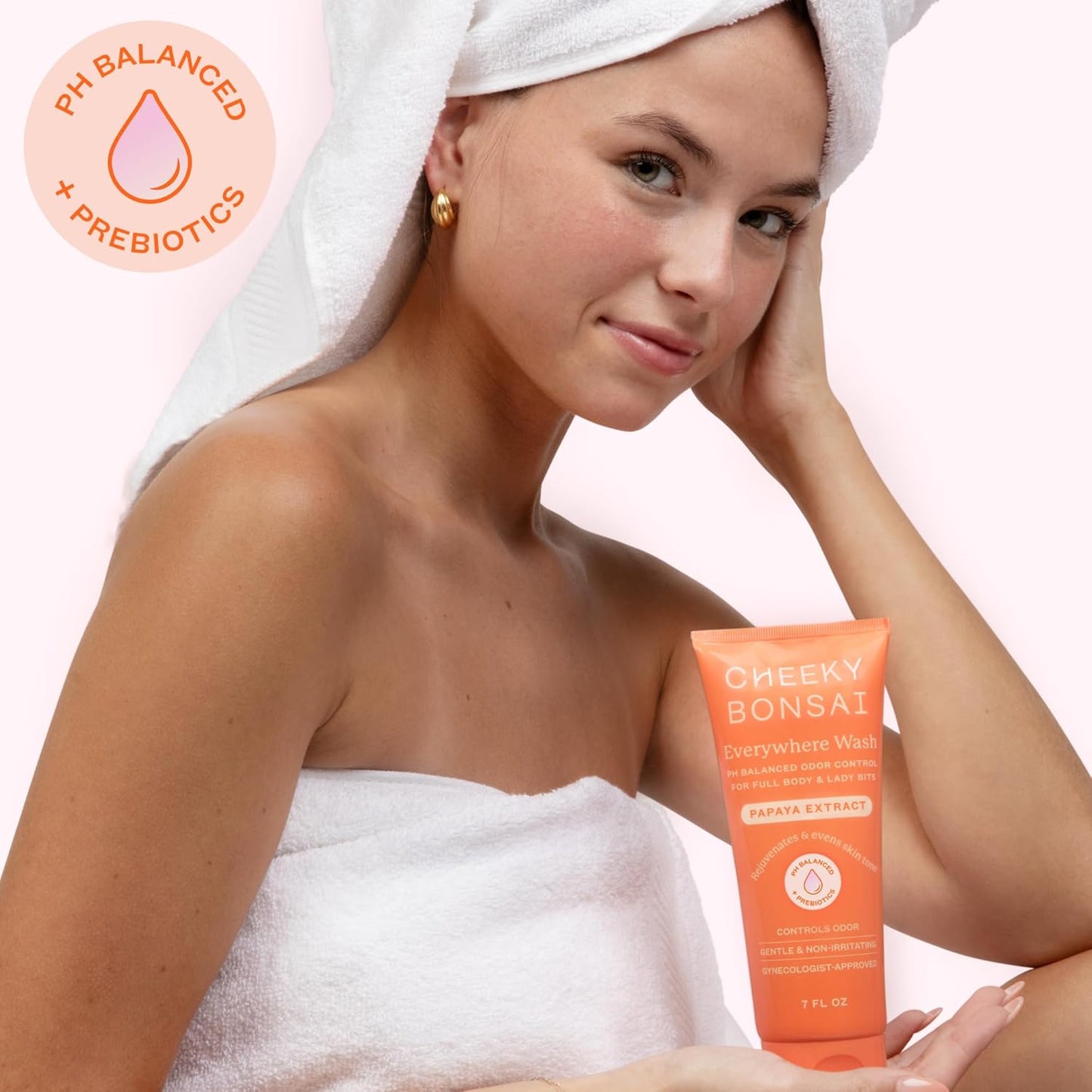 Cheeky Bonsai Feminine Full Body Wash for Women - Removes Odor - pH Balanced - Gentle on Sensitive Skin - No Dyes or Parabens - Hypoallergenic - Gynecologist Approved - 7 oz