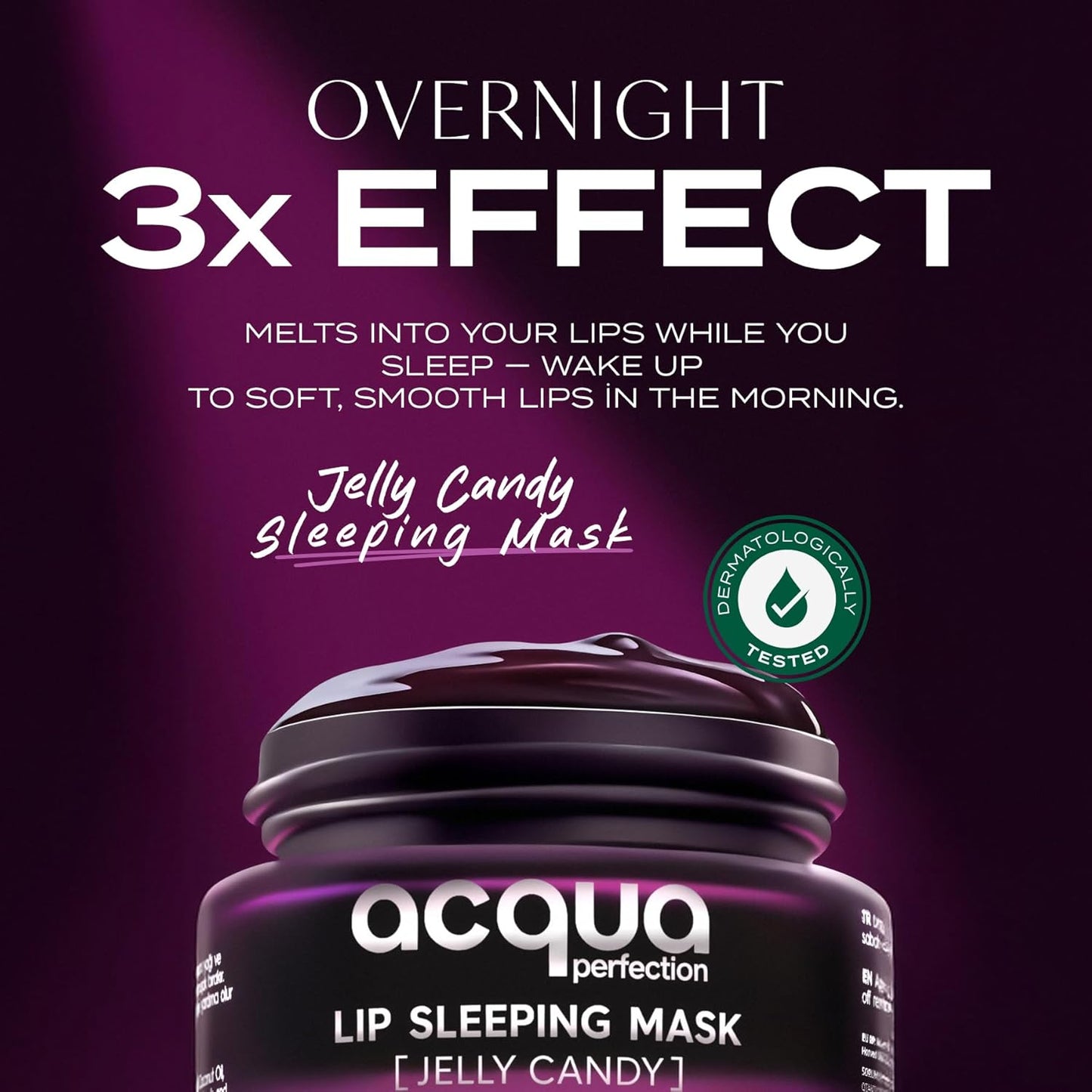 Lip Sleeping Mask – Vanilla | Overnight Hydrating Lip Treatment with Murumuru & Coconut Oil | 70 ml Natural Vegan Formula (70 ml, Jelly Candy)