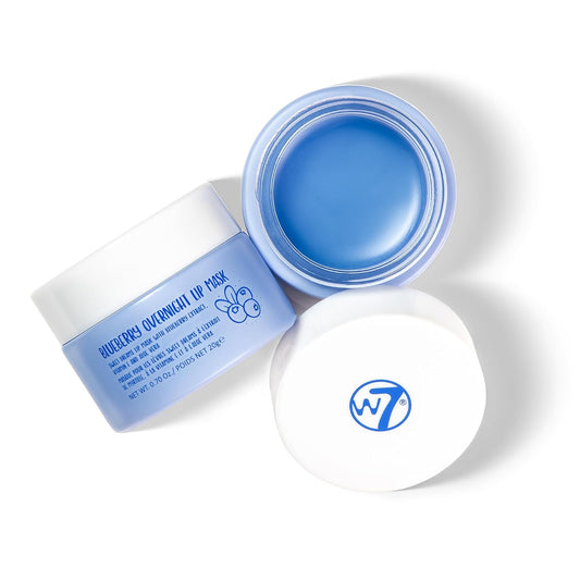 W7 Sweet Dreams Blueberry Lip Mask - Vitamin E, Aloe Vera and Grape Seed Oil - For Hydrated, Full Looking & Irresistible Lips - 0.67 Fl Oz