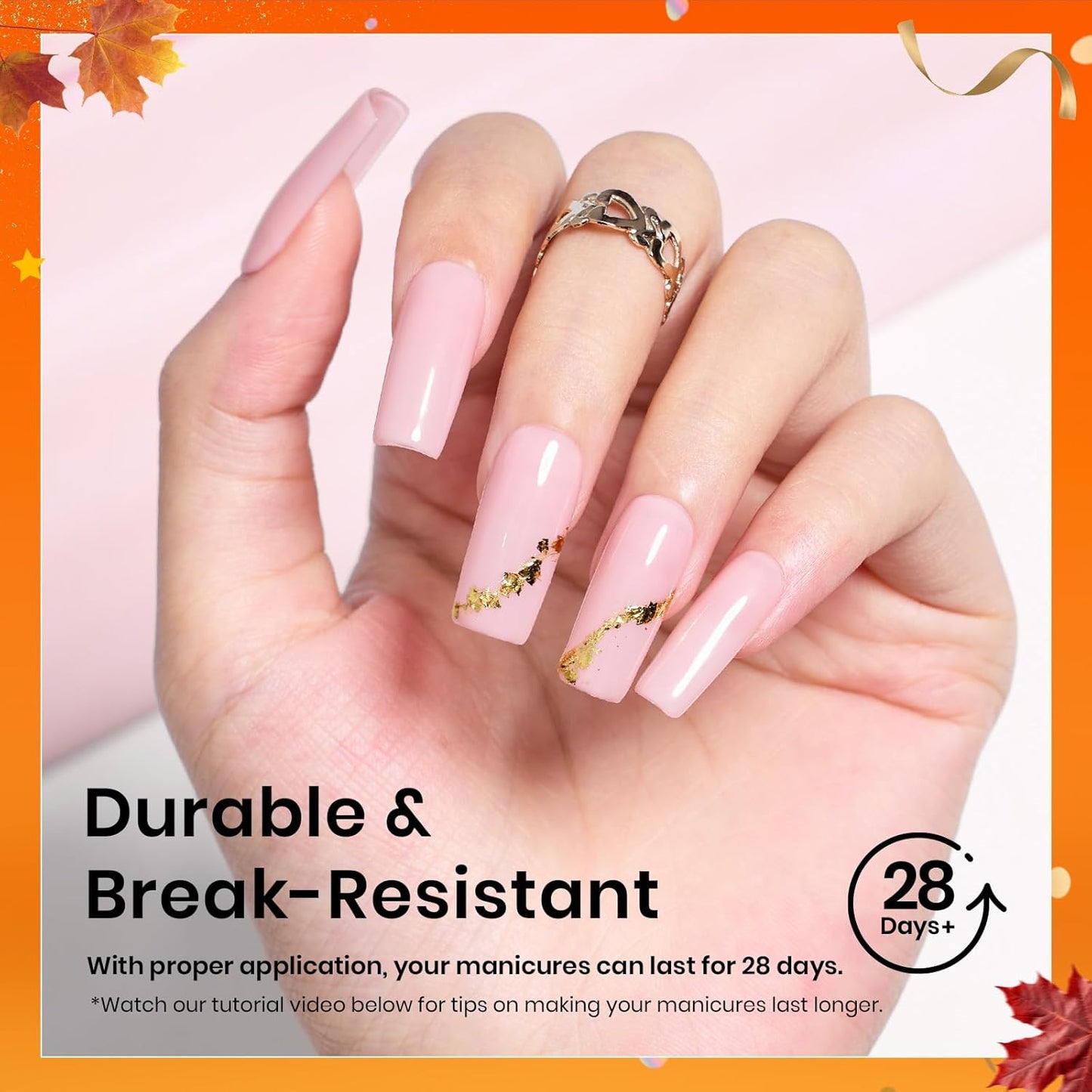 Beetles Nail Tips Medium Square 576Pcs 12 Sizes - Pre-Etched Soft Acrylic Nail Tips Half Matte False Nails Nail Art Full Cover Press Ons Nail Extensions Gift Set Home DIY Nail Salon