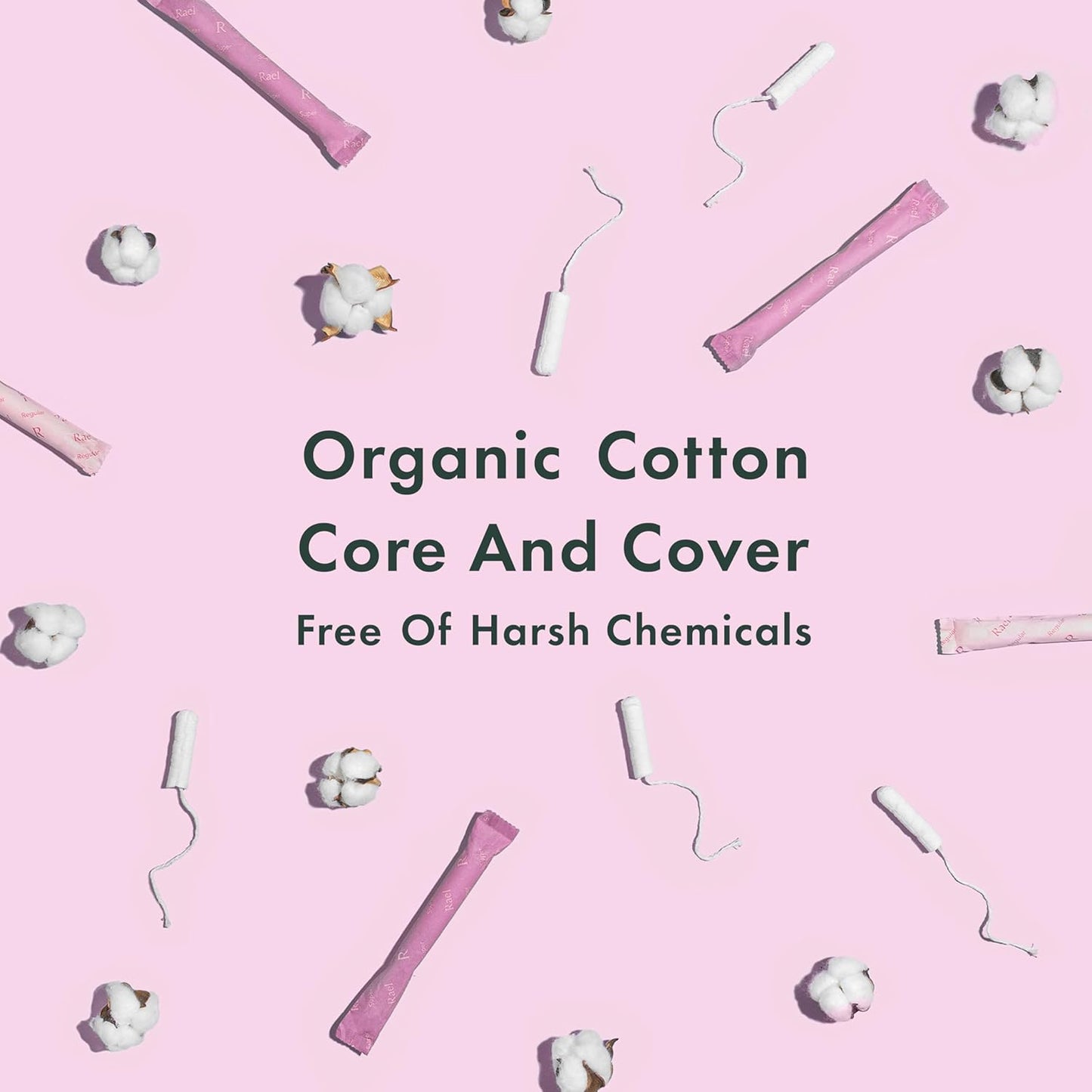 Rael Tampons, Compact Applicator Tampon Made with Organic Cotton, Multipack, Regular and Super Absorbency, BPA-Free, Chlorine-Free, Leak Locker Technology (72 Count, Bundle)