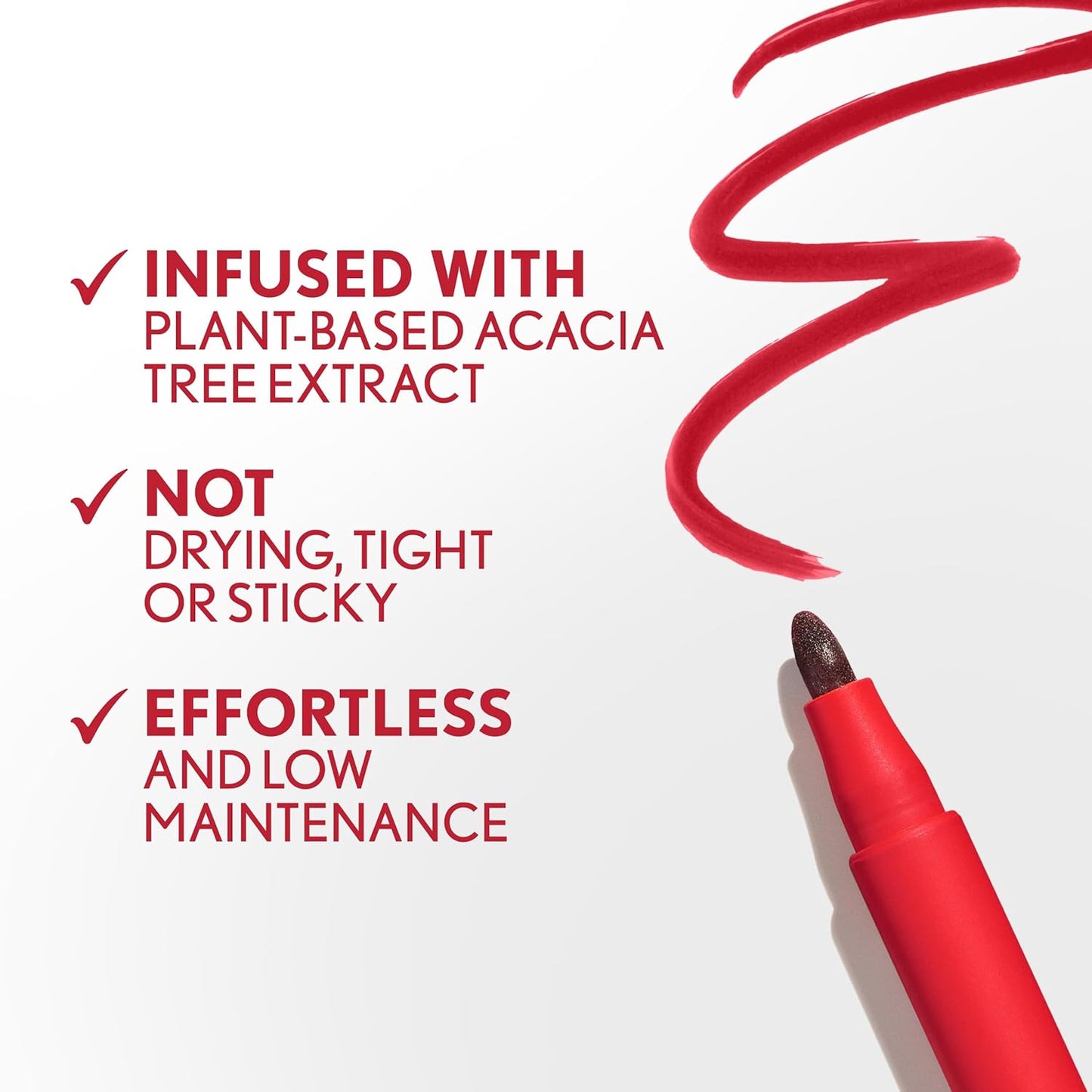 COVERGIRL Outlast, 70 Crimson Glory, Lipstain, Smooth Application, Precise Pen-Like Tip, Transfer-Proof, Satin Stained Finish, Vegan Formula, 0.06oz