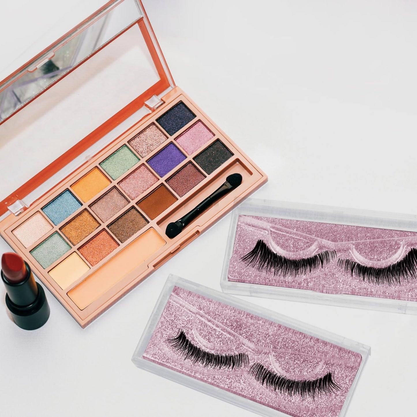 Rocutus Empty Lash Boxes for False Eyelashes - 30 Pack Lash Cases, Customizable Eyelash Packaging, Bulk Lash Storage Containers, Lash Box Packaging, Premium Display & Protection (Pink)