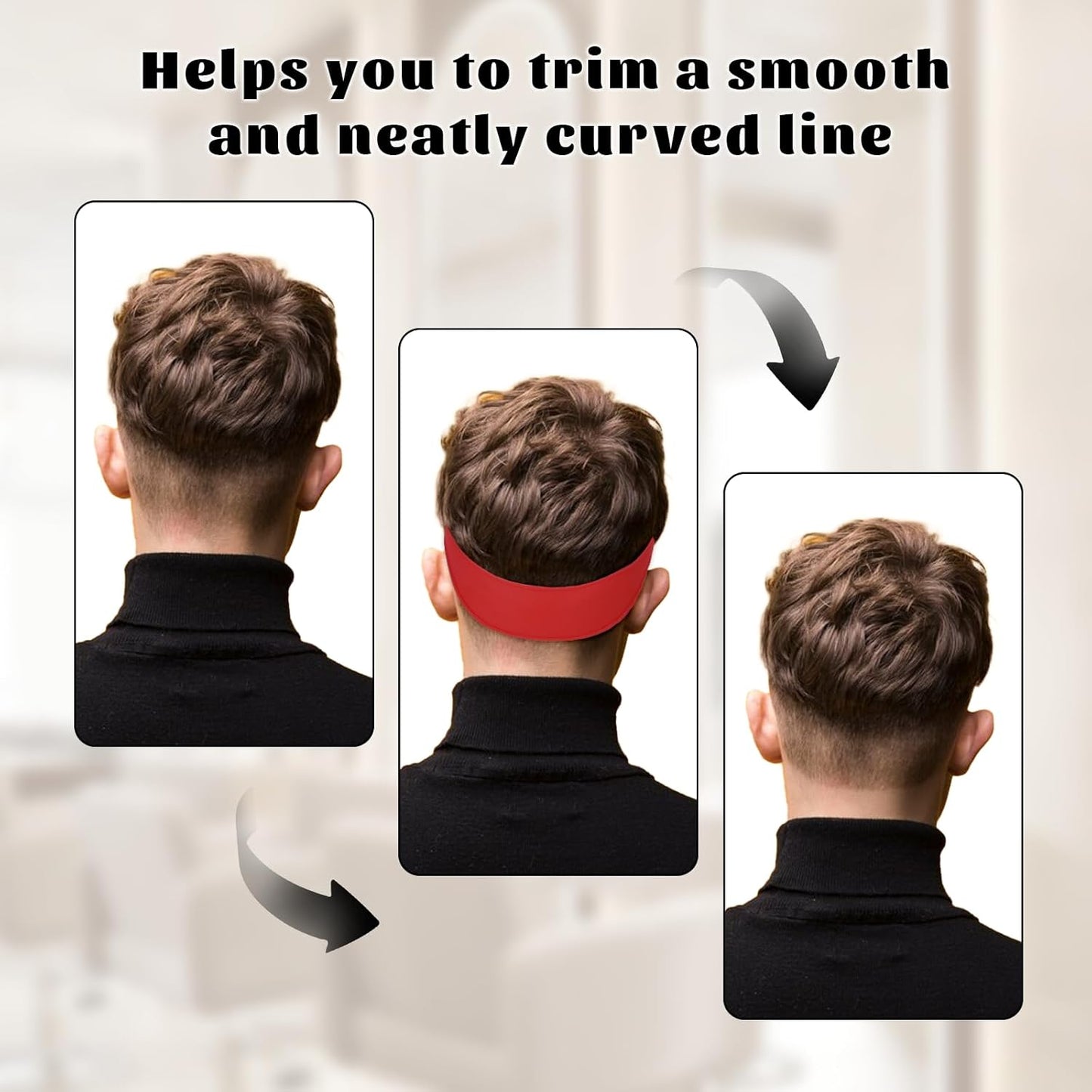 Hair Cutting Kit, Fade Haircut Guide for Men, Hair Cutting Guides for Men,Include Self Haircut Guide & Cape Umbrella