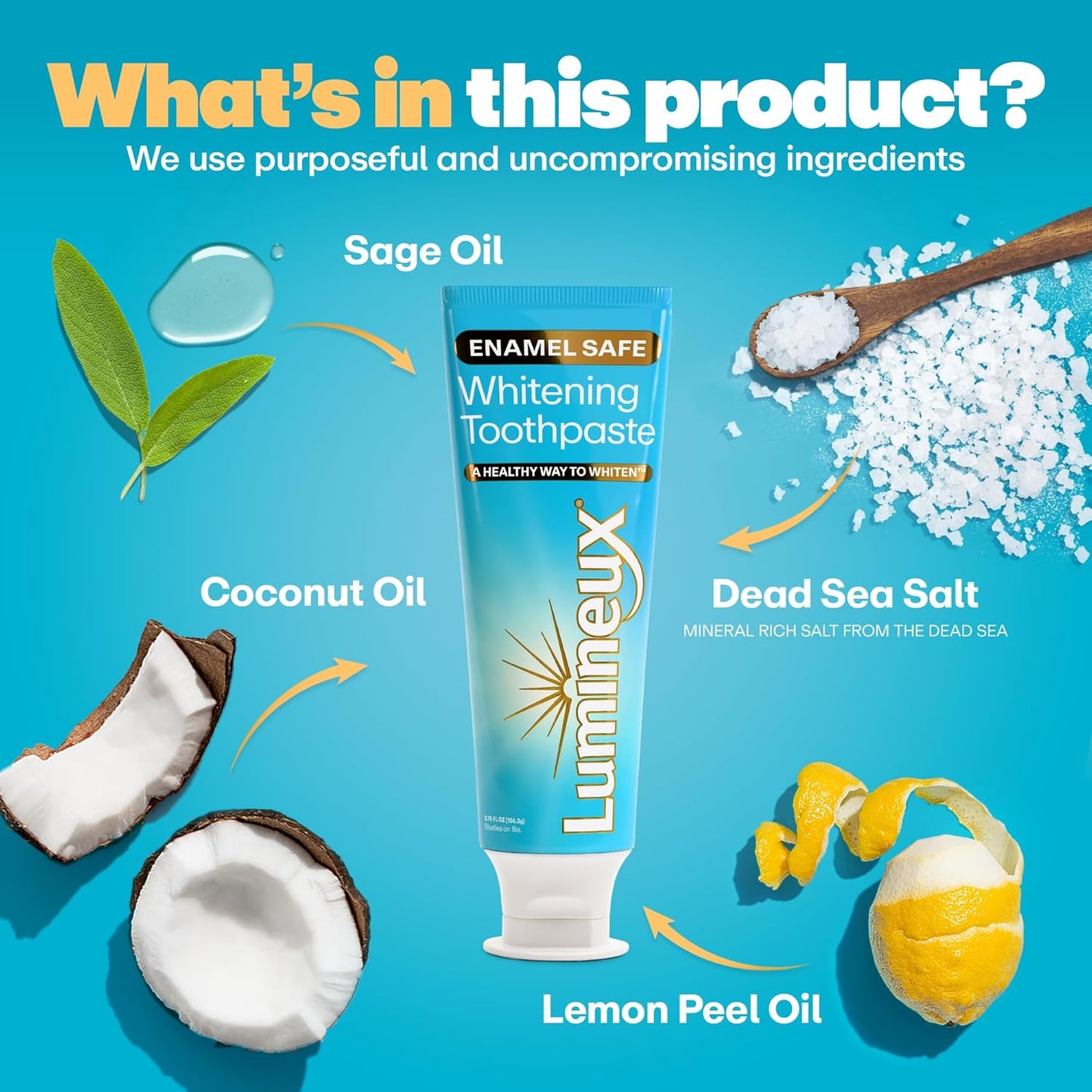 Lumineux Whitening Duo Set – Peroxide Free - Enamel Safe for Whiter Teeth – Includes 21 Whitening Treatments & 2 Pack Whitening Toothpaste, Fluoride Free & Dentist Formulated