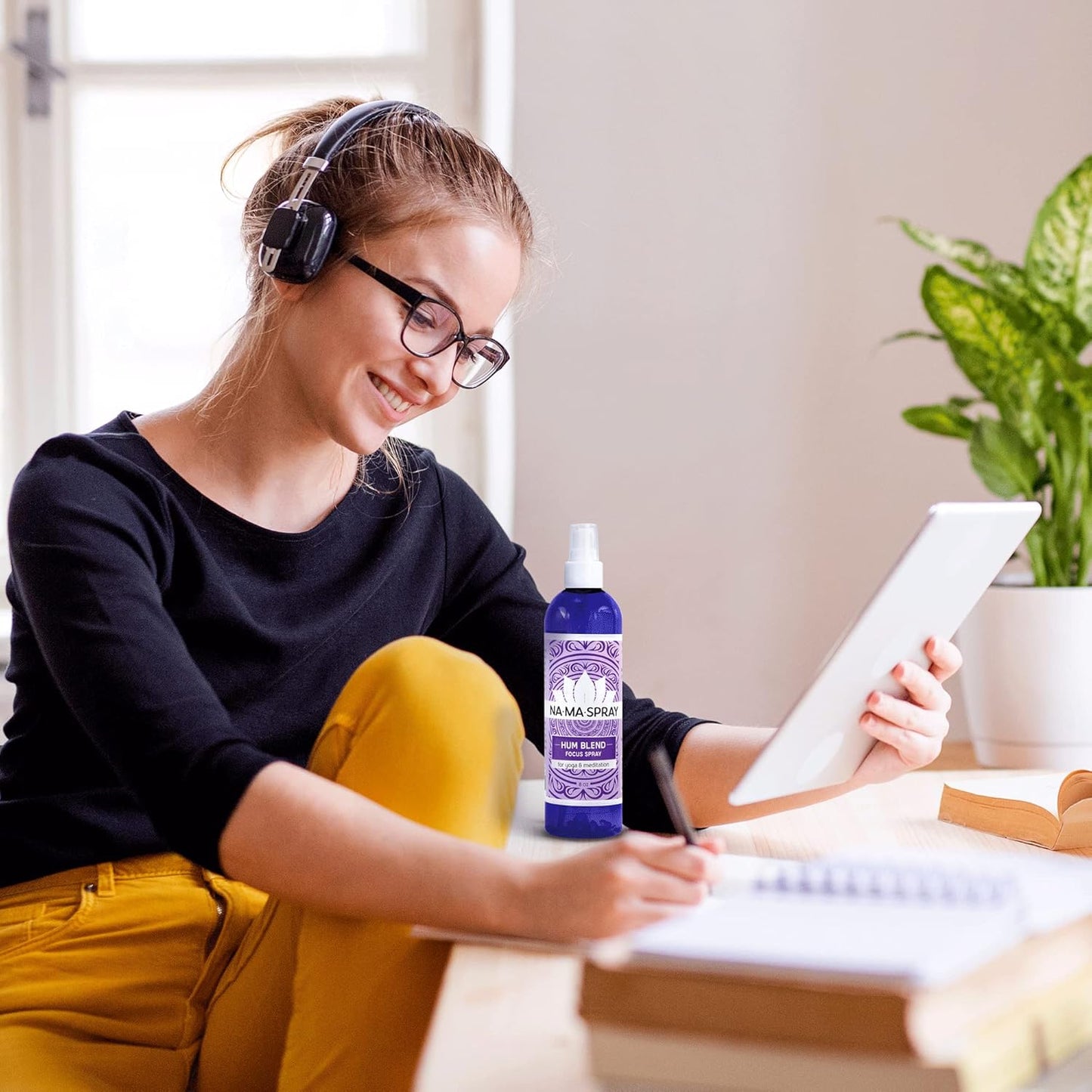 Lemon and Peppermint Aromatherapy Spray - Energy, Focus, Productivity, Concentration and Clarity - Aura Cleansing Mist to Clear Negative Energy and Spiritual Protection. HUM Blend. 4oz 2 pack