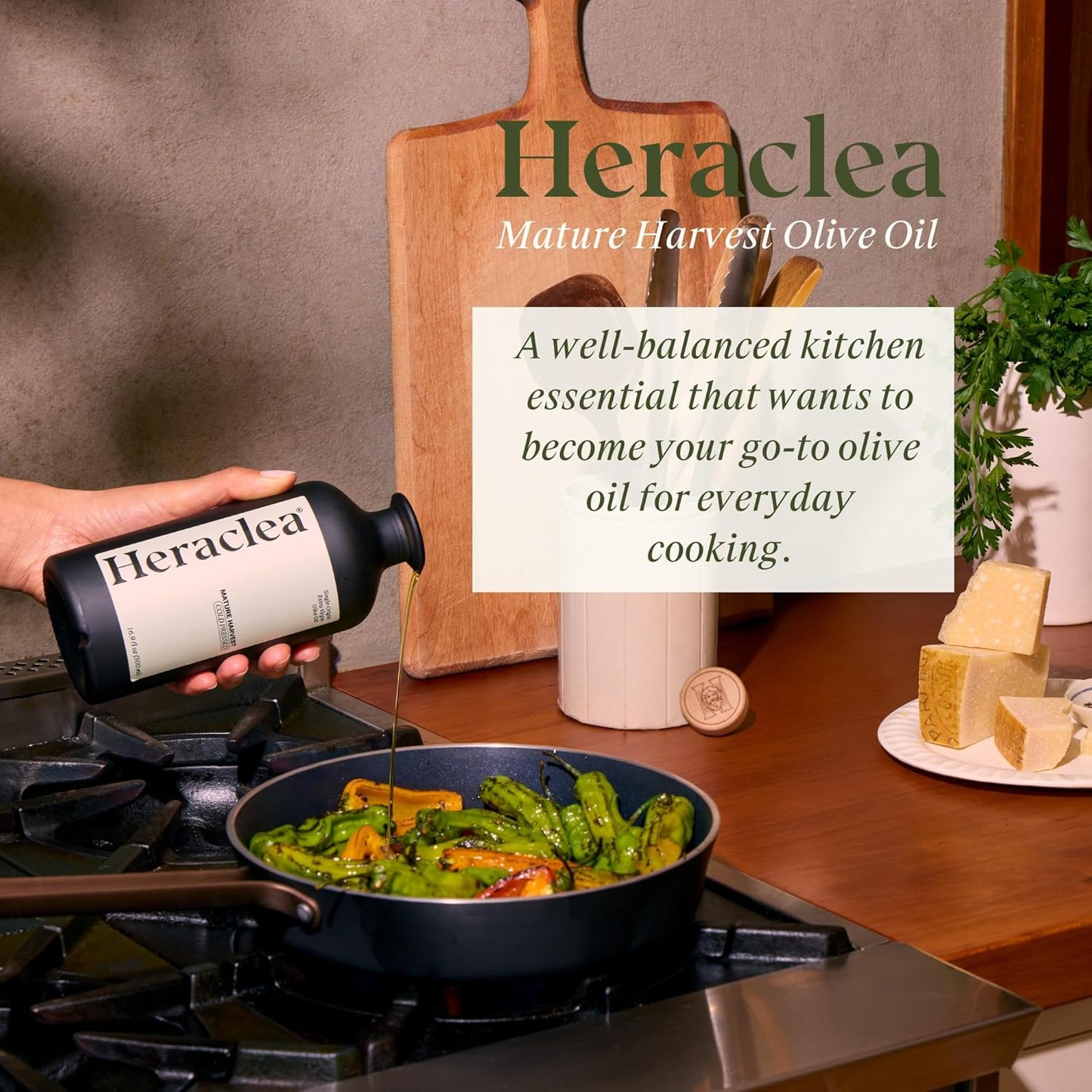 Heraclea - Mature Harvest - Extra Virgin Olive Oil - Organic Olive Oil - Cold Pressed EVOO - Polyphenol Rich EVOO - 16.9oz Bottle
