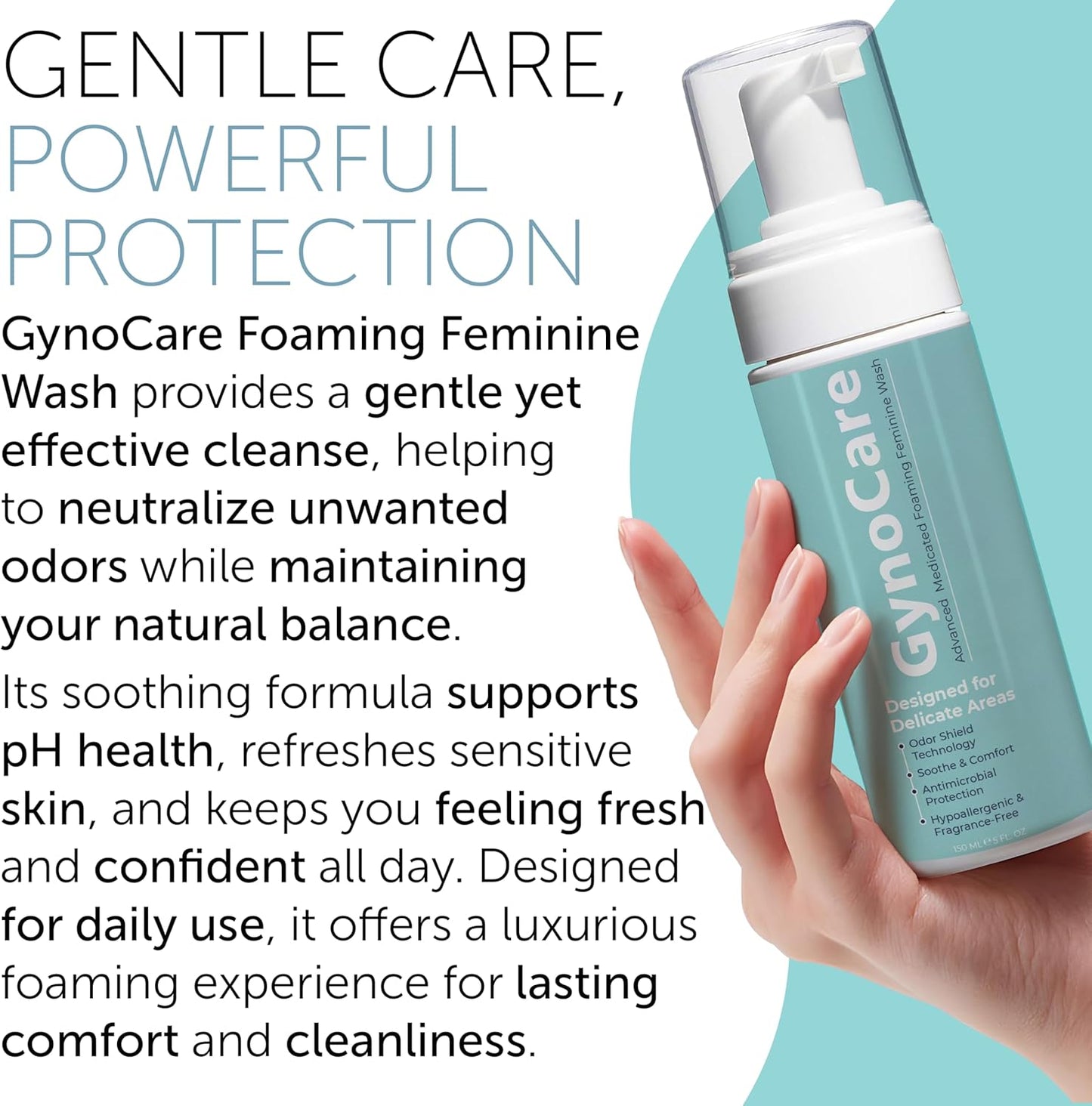 Feminine Wash | pH Balance for Women | Gentle Vaginal Wash & Foaming Cleanser Supports Odor Control & pH Balance | Soothe Itching & Irritation | Hypoallergenic | Fragrance-Free | 5 Fl Oz