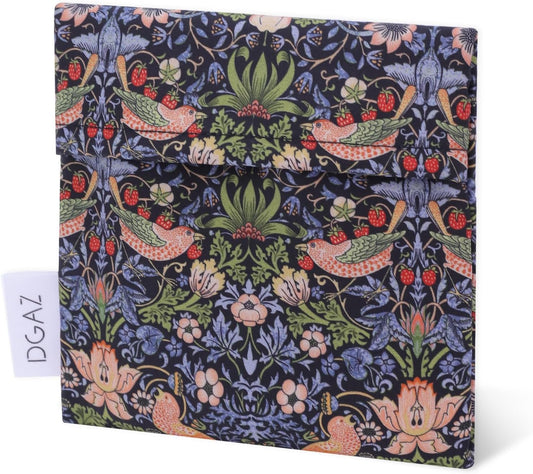 DGAZ Sanitary Napkin Storage Bag, Period Bag for Teen Aged Girls, Portable Period Bag for Panty Liners/Menstrual Cup/Small Tampons，Mini Makeup Bag for Purse(Retro bird)