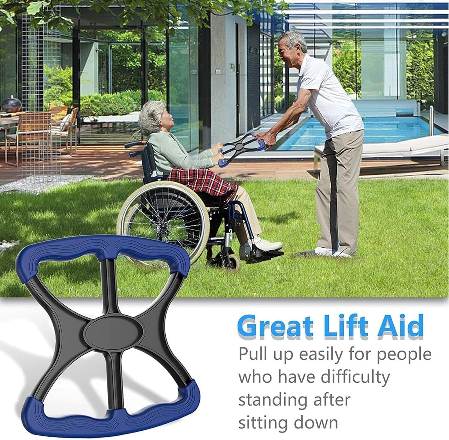 Lift Assists Standing ，Lift Standing Aid，Lift Assist Handicap Bar with None Slip Grip Handles Bariatric, Disabled, Paramedic, Therapist, Nurse Elderly Liberty Lift Handle.