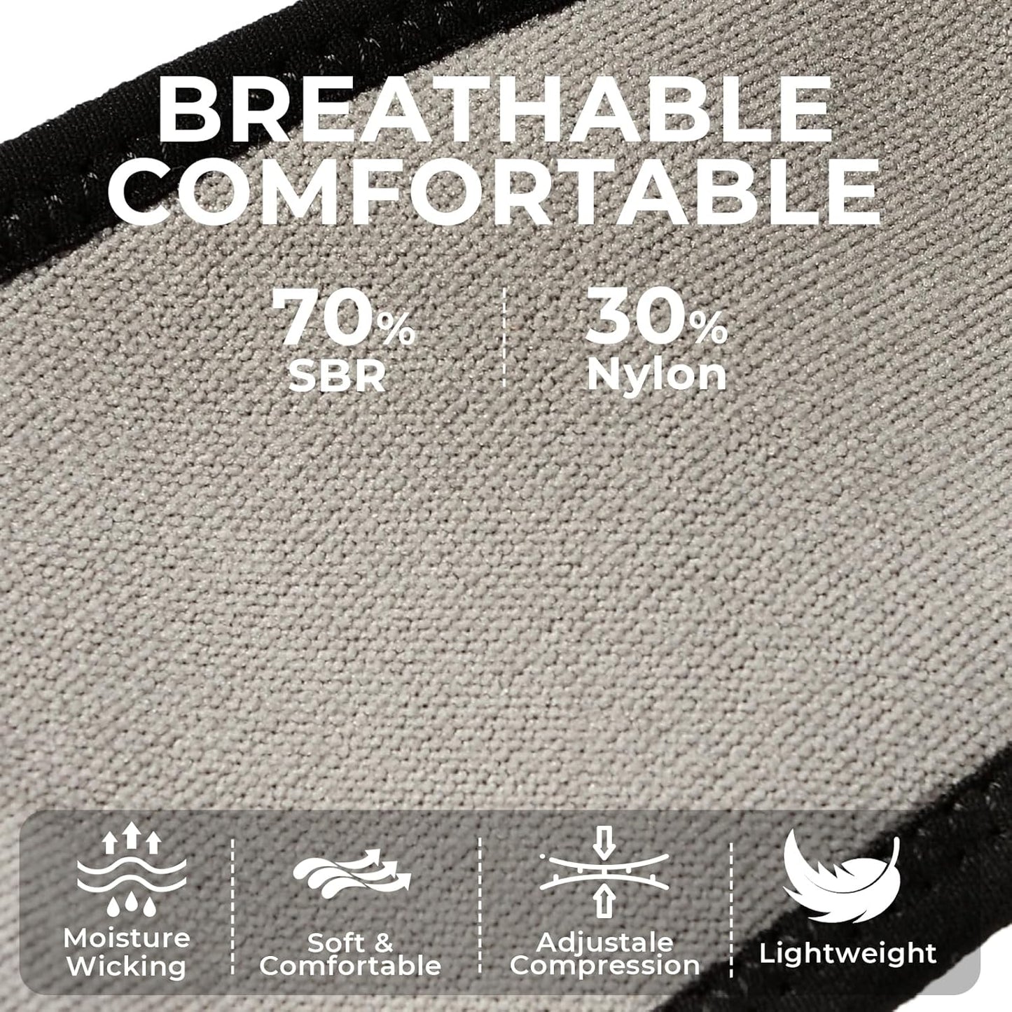 NeoTech Care Wrist Band - Elastic & Breathable Fabric - Adjustable Compression Strap - Men, Women, Right or Left - Support Wrap for Protection or Sports (Black Color, Size S, 1 Unit)