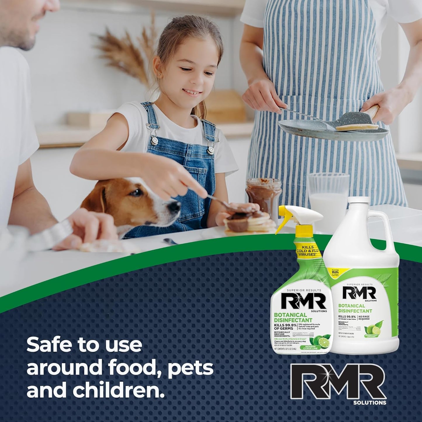 RMR Brands Botanical Disinfectant and Cleaner, Kills 99% of Household Bacteria and Viruses, EPA Registered, 32 Fl Oz