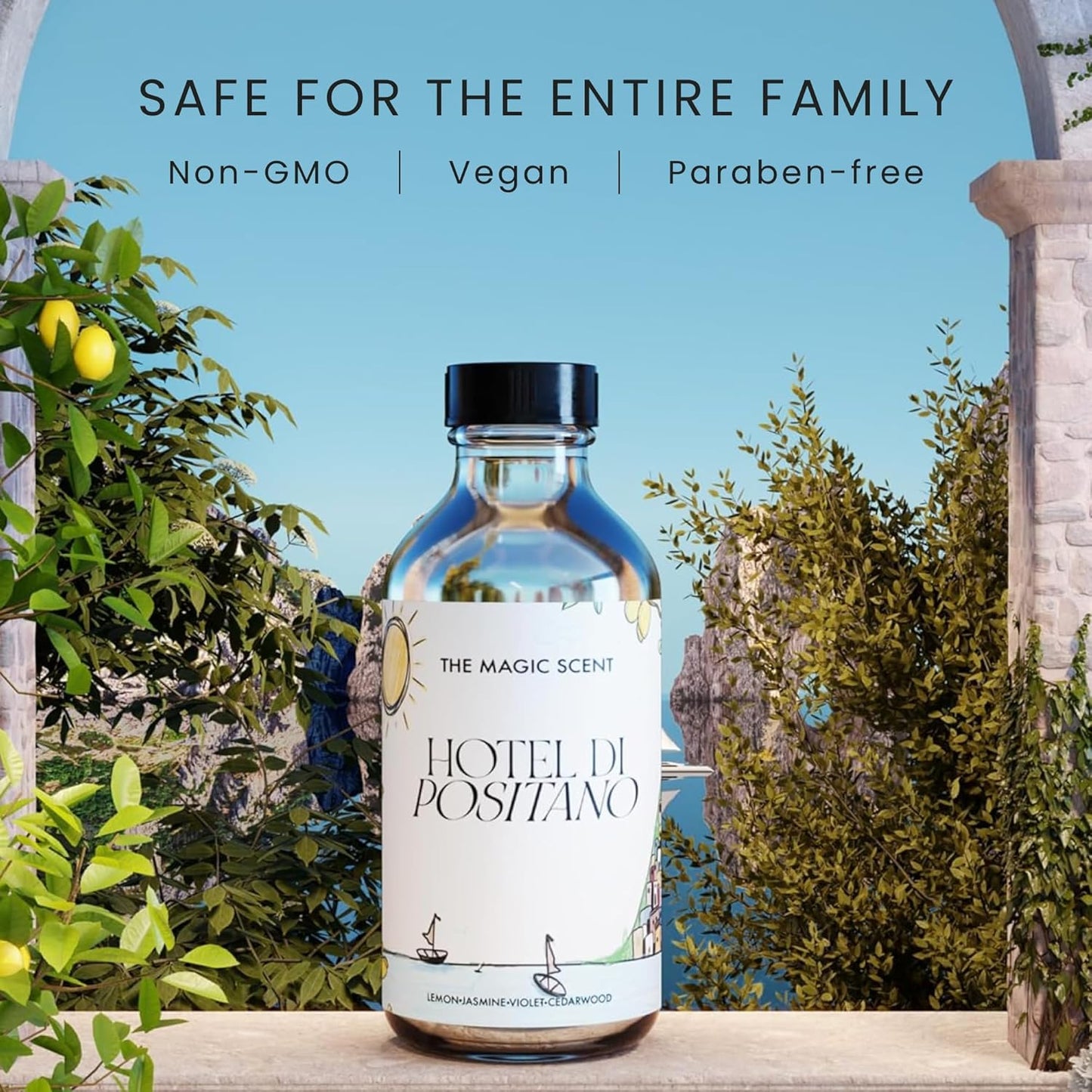 Hotel Di Positano Hotel Scent Diffuser Oil - Cold-Air & Ultrasonic Fragrance Oil for Diffuser Inspired by Amalfi Coast, Italy - Essential Oils for Diffusers Aromatherapy (500 ml)