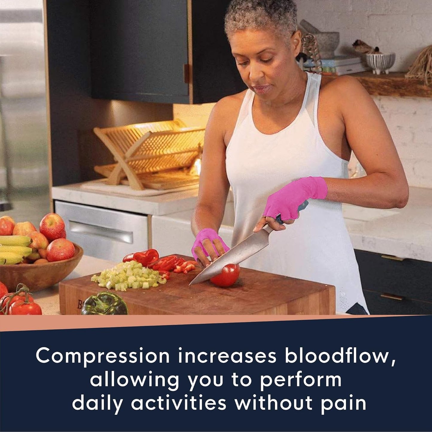 Copper Compression Arthritis Gloves | Fingerless Arthritis Carpal Tunnel Pain Relief for Men & Women | Hand Support Wrist Brace for Neuropathy, Rheumatoid, Tendonitis, Swelling, Typing Grey XS