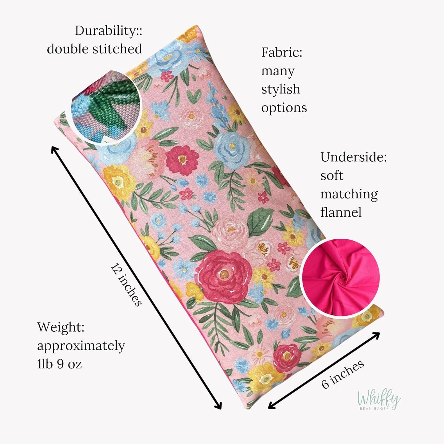 Microwave Heating Pad Filled With Flax Seed and Choice of Dried Herbs, Herbal Cold Pack, Good Size for Back Pain and Cramps, Hot and Cold Therapy, 6" x 12" (Meow, Lavender)