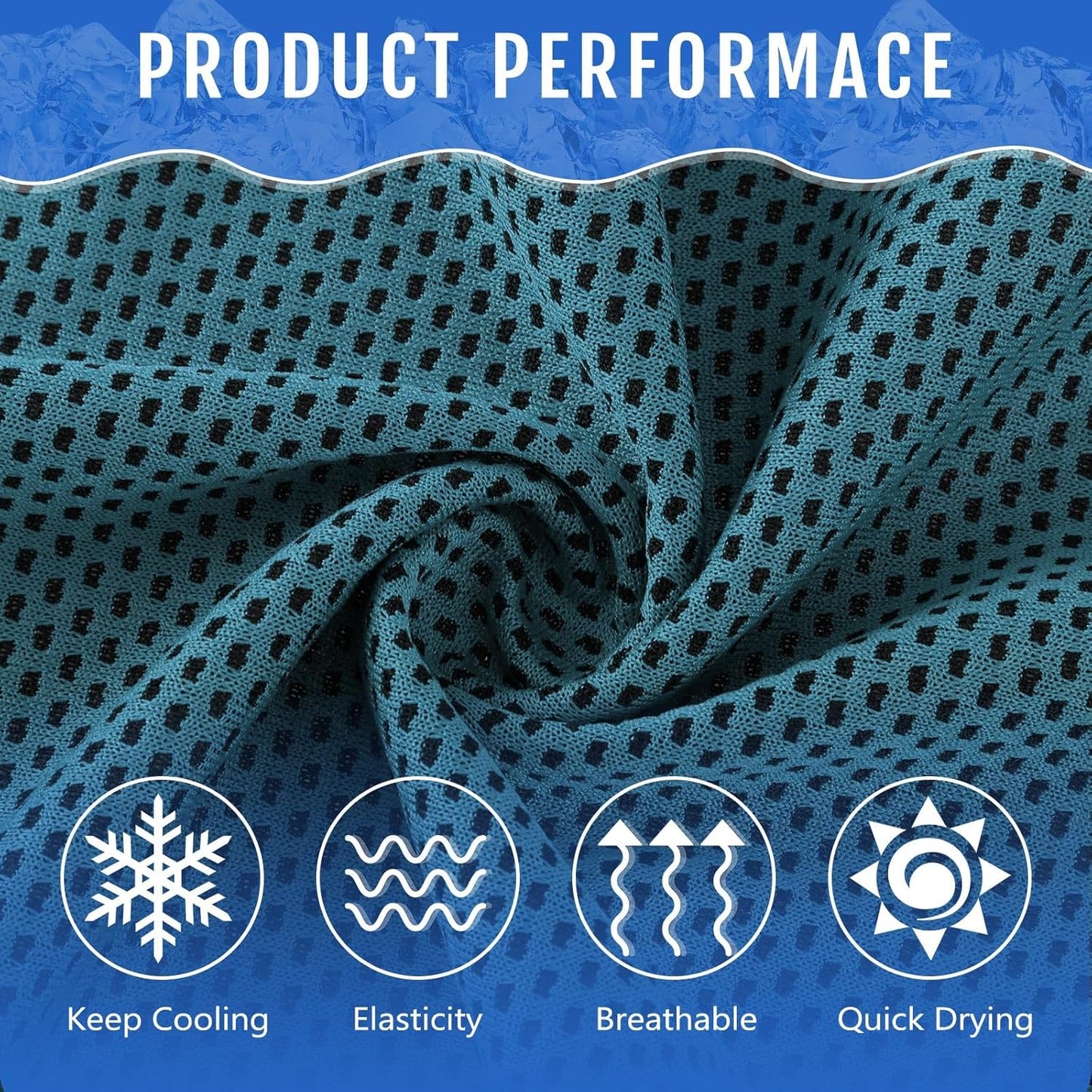 Hosuly 30 Pack Cooling Towels, 40"x12" Ice Breathable Soft Chilly Sweat Rag Microfiber Workout Rags for Gym Cooling Towels for Neck and Face for Yoga Golf Sport Running