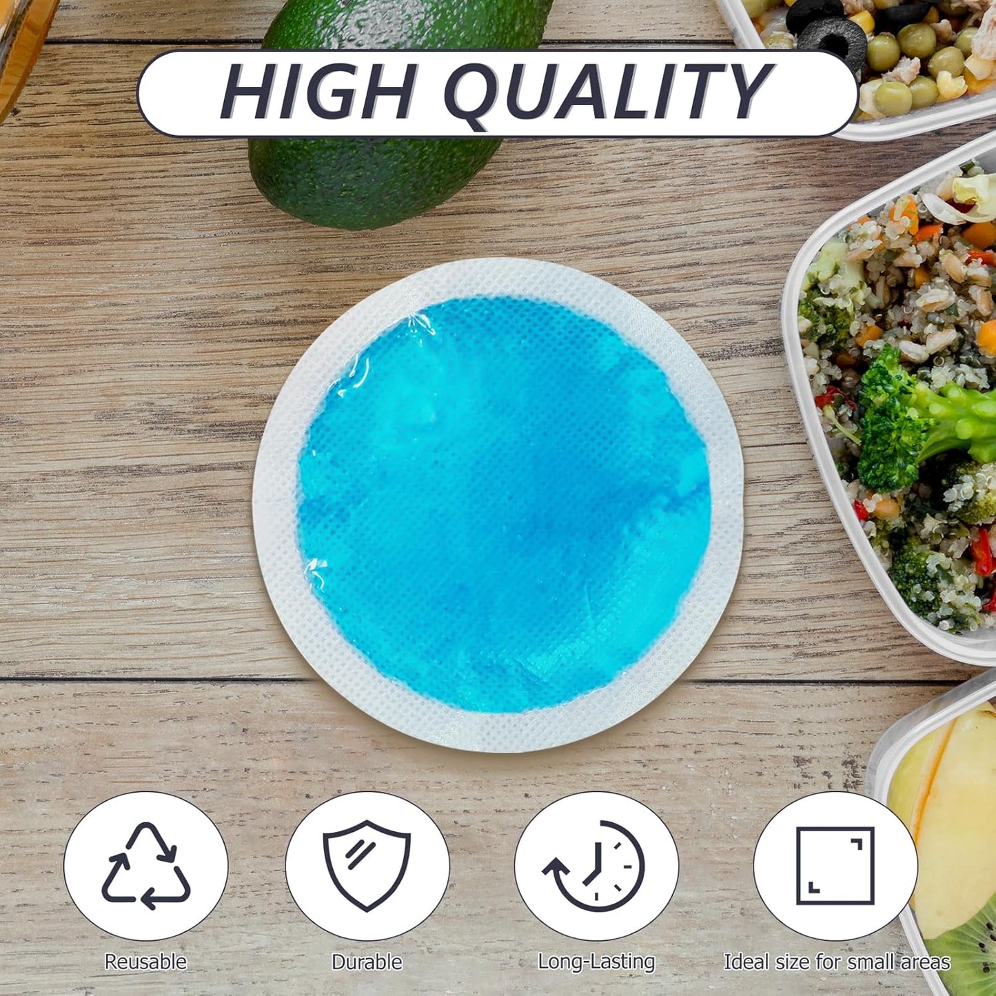 Hot & Cold Gel Packs for Pain Relief 8PCS Reusable Blue Cold Pack Ice Packs with Cloth Backing for Swelling, Bruises, Injuries, Surgery, Toothache (8 Pack)