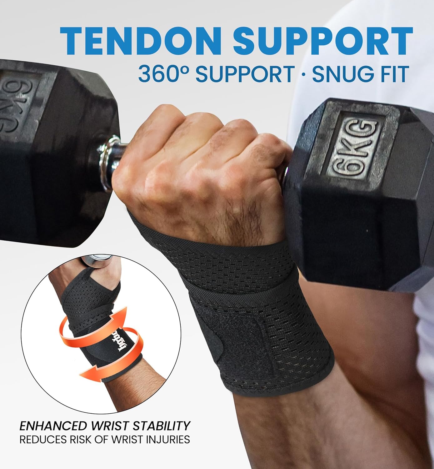 2-Pack Ultra-Thin Wrist Braces, Breathable Comfort Mesh Fabric Support for Pain Relief - Ideal for Carpal Tunnel, Tendonitis, Sports, Fitness and Daily Use - Adjustable Wrist Support (Black)