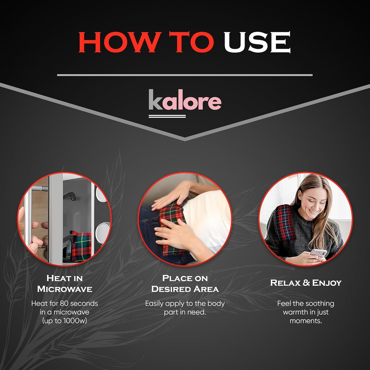 Microwavable Heating Pads for Winter Warmth, Back, Stomach & Head Comfort – Kalore Cotton Tartan Neck Wrap – Even Heat Distribution Hot Compress Bag – Wheat Heat Pad XL – Lavender Scent – Turquoise