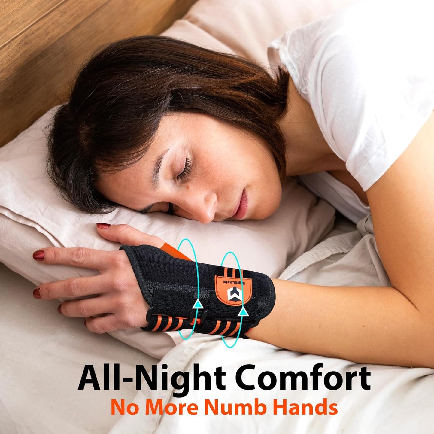 2 Pack Carpal Tunnel Wrist Brace [2025 Upgraded Adjustable Straps & Elastic Thumb Hole] Soft Breathable Night Support Wrist Brace for Pain Relief Tendonitis, Sprain, Arthritis - Left & Right (Size: L)