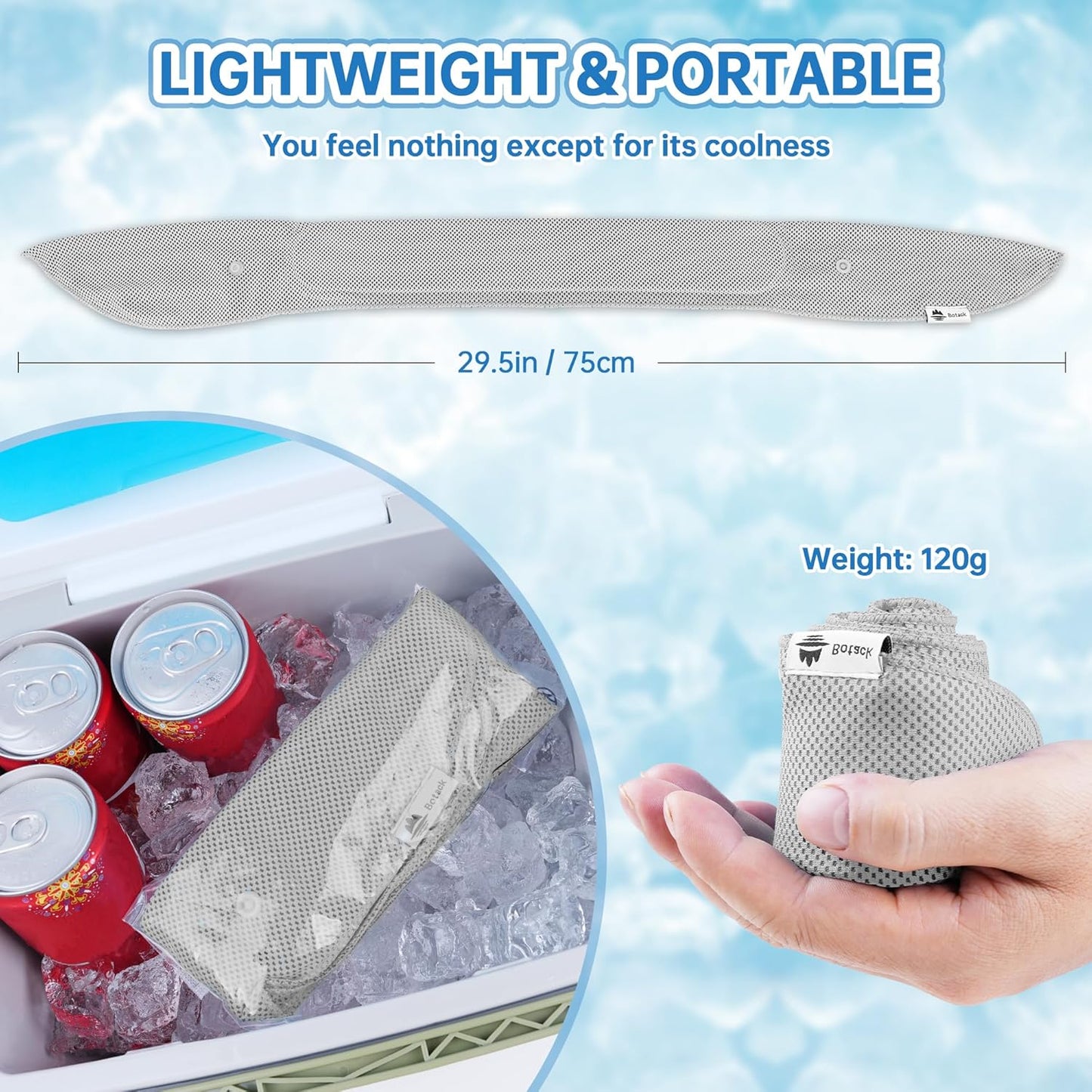 Cooling Neck Wraps with Reusable Gel Ice Pack, Soft Summer Neck Cooler for Golf, Tennis, Outdoor Activities 2 Packs