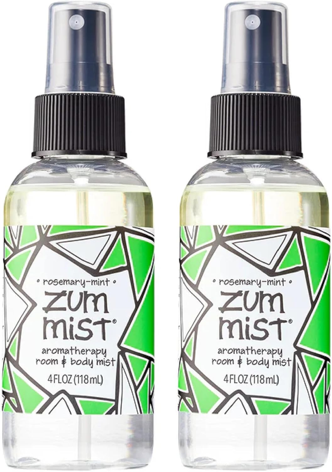 Indigo Wild Zum Mist Room & Body Spray - Aromatherapy Essential Oil Spray - Natural Body Mist & Room Spray - Rosemary-Mint Scent - 4 fl oz (2 Pack)