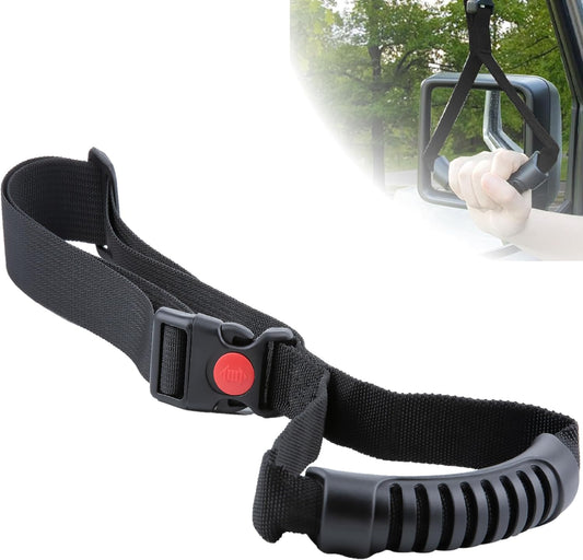 Car Adjustable Grab Handles, Car Handle Assist, Safety Handle Portable Vehicle Support Grab Bar for Trucks, SUVs, Jeeps, Vans, Cars and ATVs (Black)