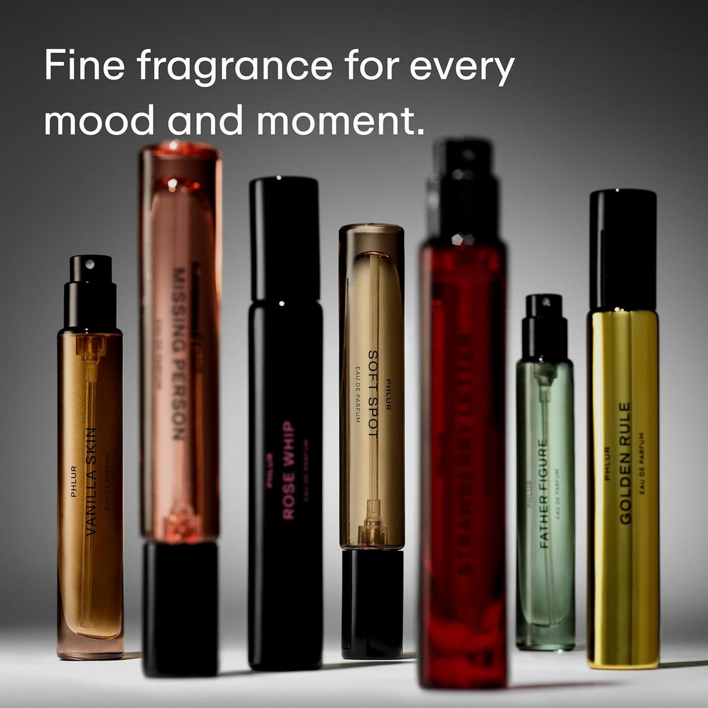 PHLUR Rose Whip Eau de Parfum - Travel Size Perfume - Woody Floral Perfume with Rose, Black Currant, Pink Pepper, Nutmeg, Cashmere Wood & Musk (9.5mL)