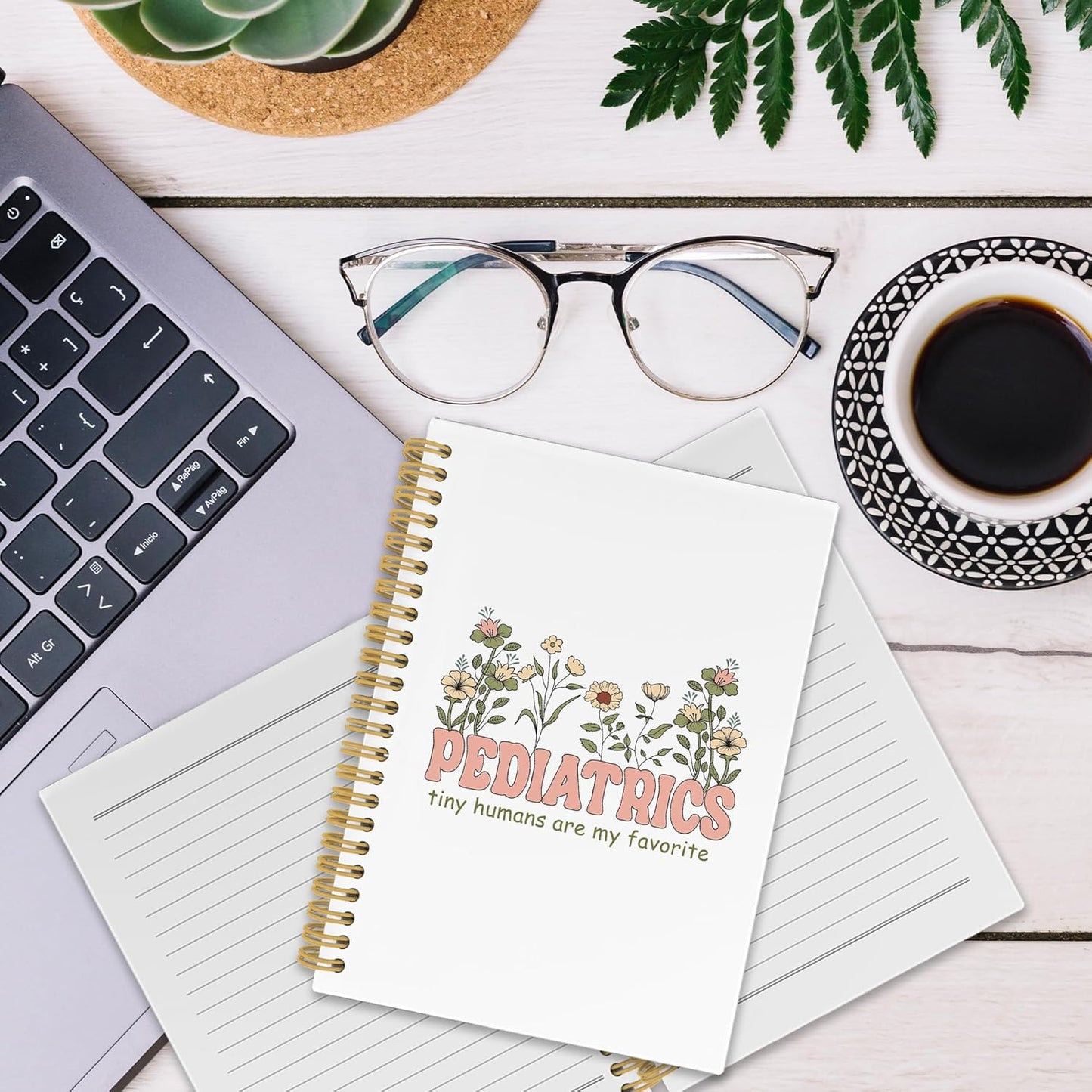 Pediatric Nurse Spiral Notebook, Nurse Appreciation Gifts Journaling Notebooks for Women Dector, Pediatric Nursing Hardcover Journals for Office 160 Pages 5.5 x 8.3 Inch, Gifts for Nurses Female