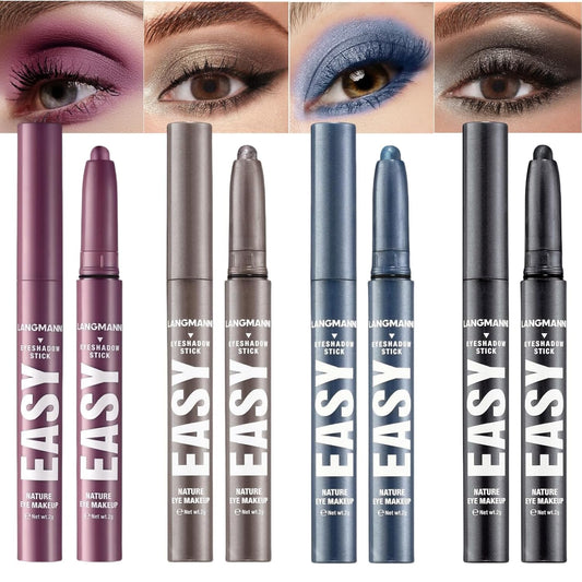 Jolilab Eyeshadow Stick Set, 4 Colors Matte Professional Bright-Colored Contouring and Highlight Stick, Cream Waterproof Long Lasting High Pigmented Eye Shadow. (4, 18+21+22+23)