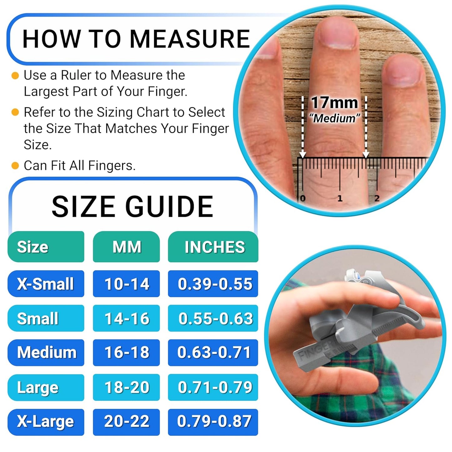 Finger Straightener | PIP Extension Orthosis/Splint For Bent Fingers, PIP Flexion Contractures | Adjustable Joint Stretcher Device | Made in USA | Red/Large