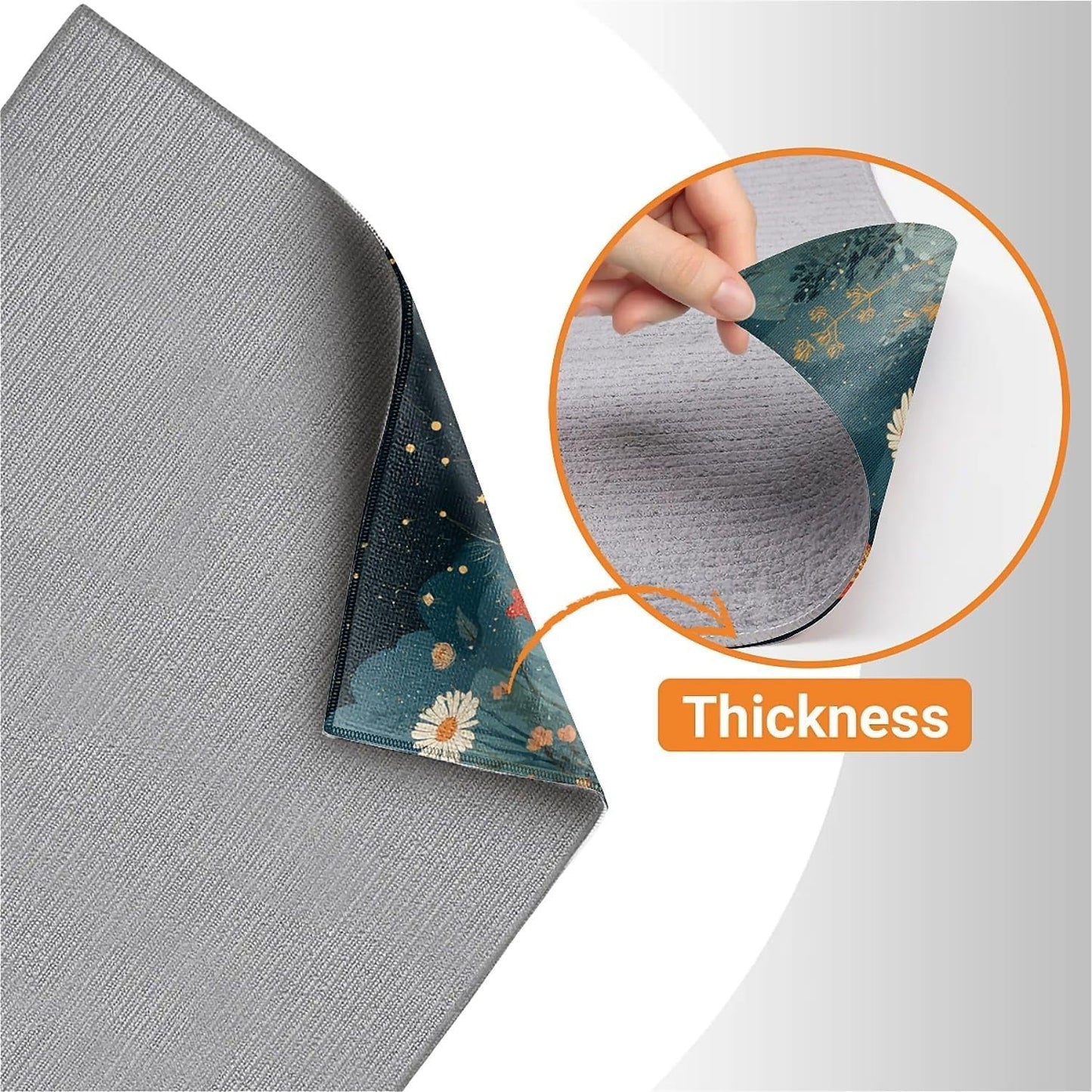 Dish Drying Mat For Kitchen Counter, Black Mushroom Microfiber Absorbent Dish Drainer Rack Pad Reusable Large 18x24in Drying Mat