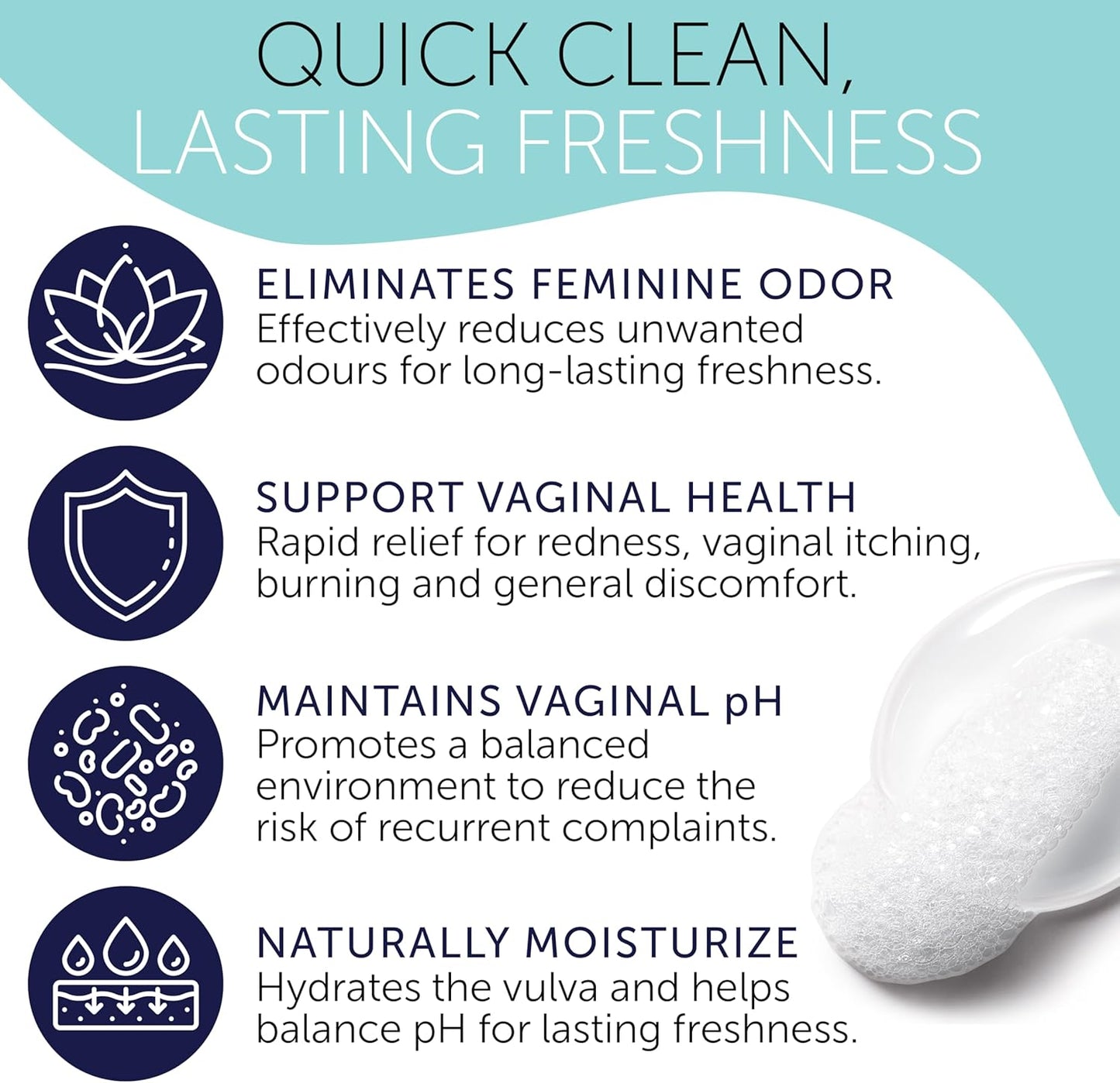 Feminine Wash | pH Balance for Women | Gentle Vaginal Wash & Foaming Cleanser Supports Odor Control & pH Balance | Soothe Itching & Irritation | Hypoallergenic | Fragrance-Free | 5 Fl Oz