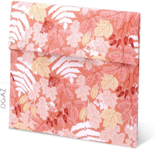 DGAZ Sanitary Napkin Storage Bag, Period Bag for Teen Aged Girls, Portable Period Bag for Panty Liners/Menstrual Cup/Small Tampons，Mini Makeup Bag for Purse(Austere Red)