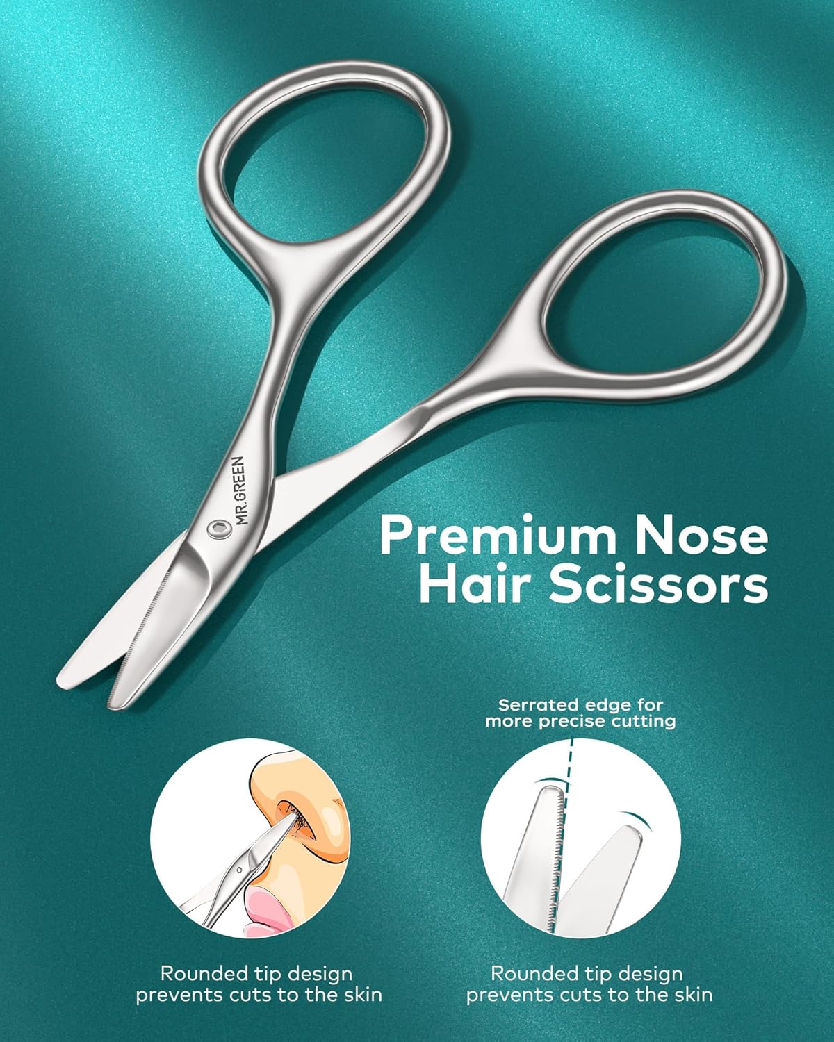 MR.GREEN Nail Clippers, 5PCS Nail Clipper Set with Ultra-Thin Fingernail Clippers,Nail File, Tweezers, Scissors, Professional Manicure Set for Men and Women, Nail Cutter with Leather Case (Blue)