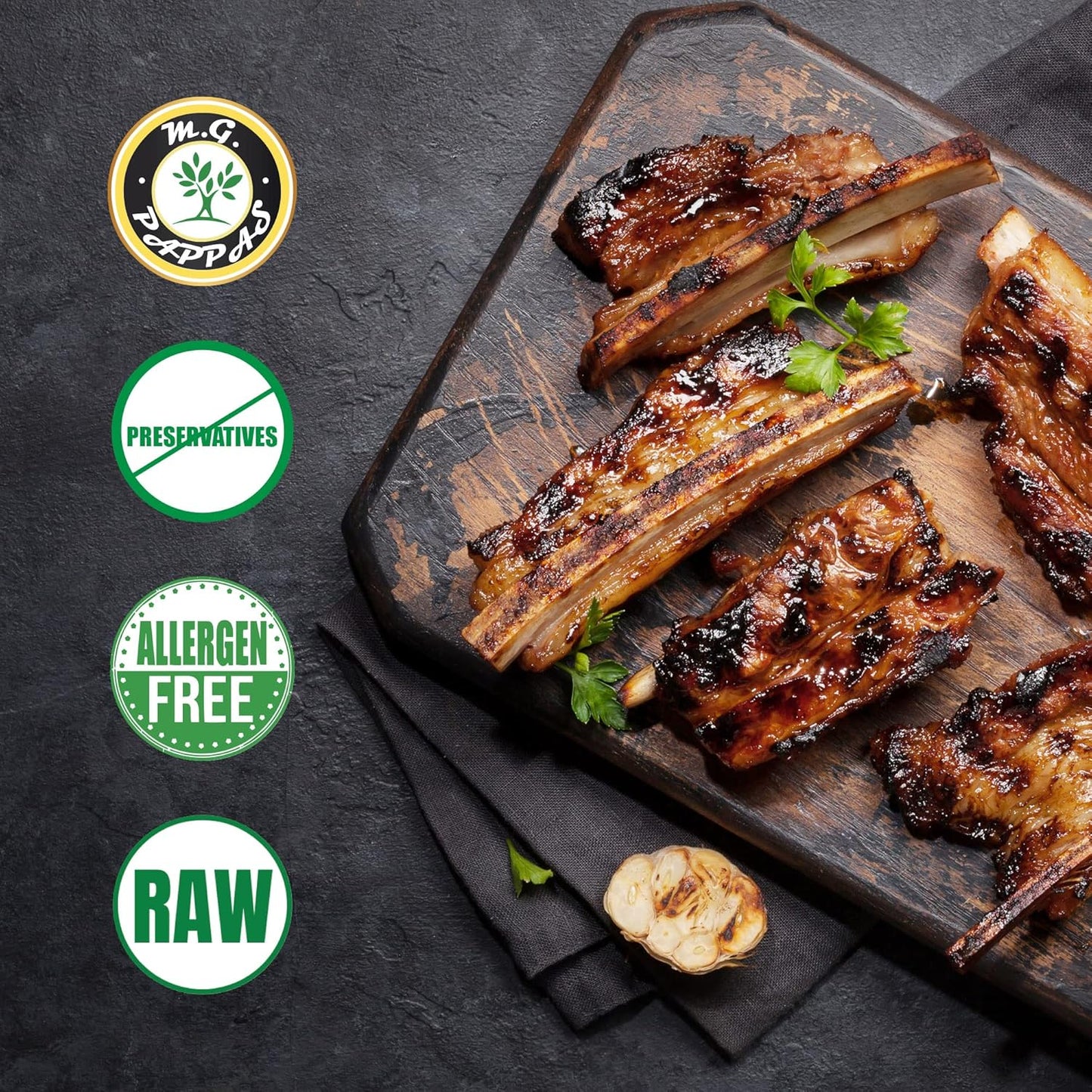 M.G. PAPPAS High Polyphenol Rich Smoked Infused Olive Oil Extra Virgin - Polyphenol Lab Report 650mg/kg- Unfiltered First Cold Pressed Greek EVOO - Award Winning - Smoked Oil Cooking – 12.7 Oz 375ml