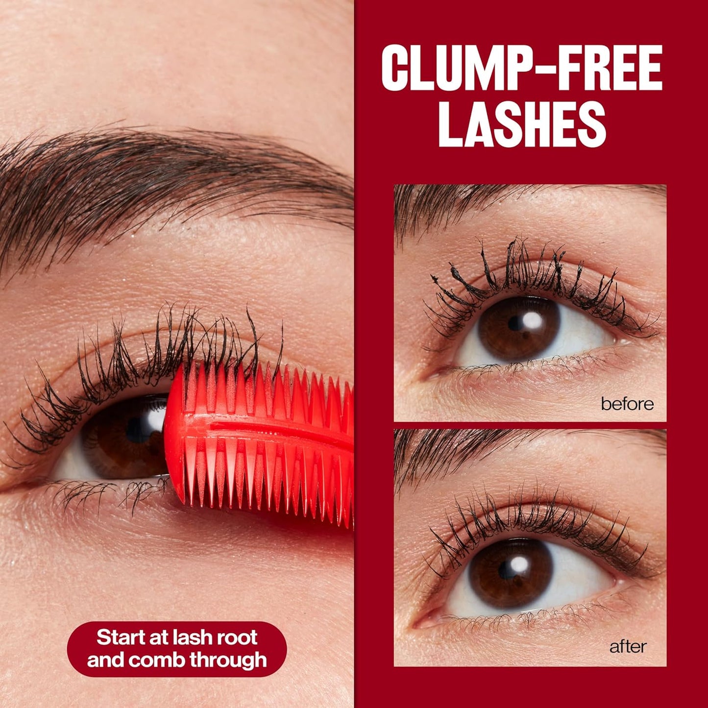 Revlon Lash & Brow Styling Tool, Dual Ended Eyelash Separator & Eyebrow Brush Spoolie, Works with Mascara & Brow Makeup, 1 count