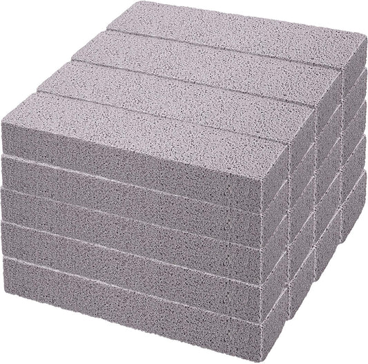 Chinco 20 Packs Pumice Stone for Cleaning, Scouring Pad Removing Stain Grime Without Leaving Scratches for Kitchen Oven Stove Home Bathroom Toilet Pool House Cleaning Supplies