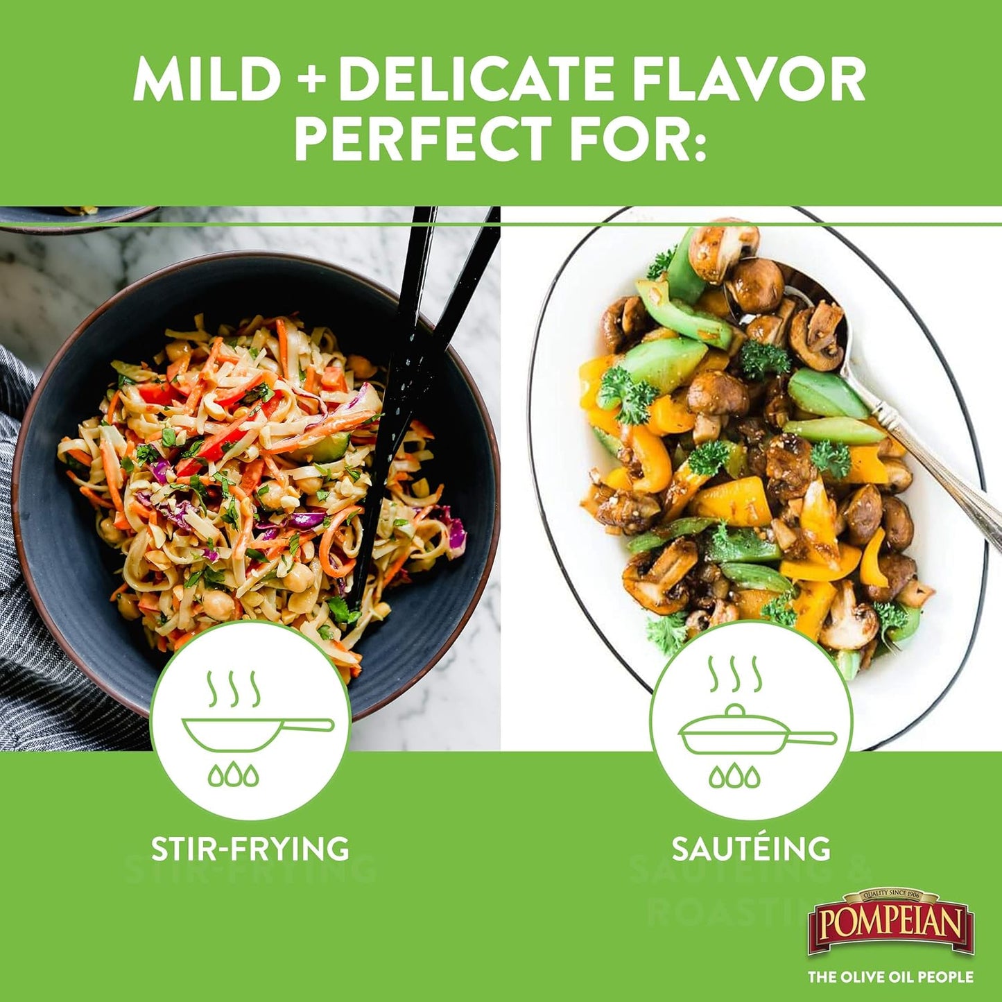 Pompeian Smooth Extra Virgin Olive Oil, Contains Polyphenols, First Cold Pressed, 48 Fl Oz