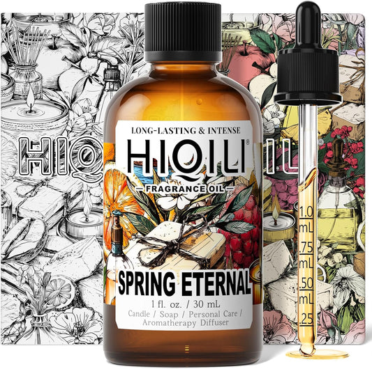 HIQILI Spring Eternal Fragrance Oil for Candle & Soap Making, Inspired by Gtal L.Chevre-feuille, Add to Air Freshener Spray, Essential Oil Diffuser, Honeysuckle - 1 Fl Oz