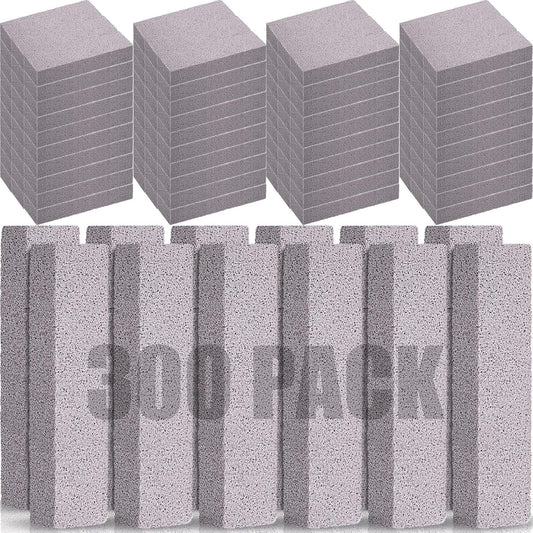 Chinco 300 Packs Pumice Stone for Cleaning, Scouring Pad Removing Stain Grime Without Leaving Scratches for Kitchen Oven Stove Home Bathroom Toilet Pool House Cleaning Supplies